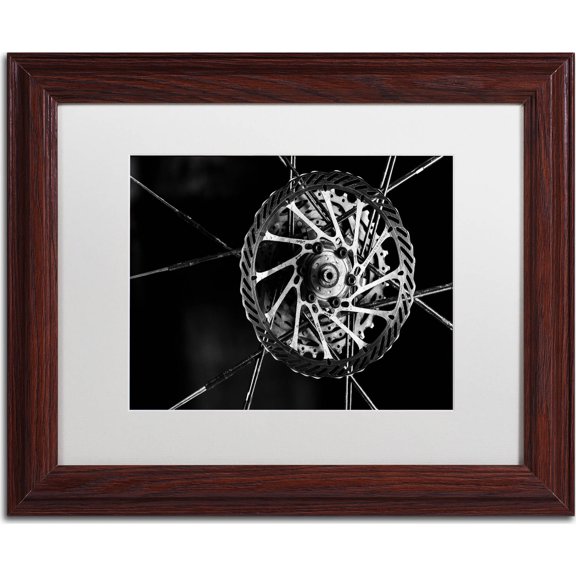 Trademark Fine Art "Bike Parts" Canvas Art by Jason Shaffer, White Matte, Wood Frame
