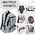 thumbnail image 3 of HUISEFOR Fish Camo Kids Backpack Set for Girls Boys, 4 Piece 17 Inch Multi-Pocket Bookbag with Lunch Bag, Pencil Case and Water Bottle Holder for Preschool Elementary Bookbag Set, 3 of 7