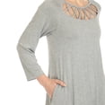 thumbnail image 4 of White Mark Robe Évasée à Encolure Croisée pour Femmes, 4 of 6