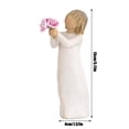 thumbnail image 5 of Girl‘S Bouquet  Hand-Carved Arts Sculpture  Personalized Decoration, 5 of 5