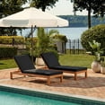 thumbnail image 2 of SAFAVIEH Solano Outdoor Patio Sunlounger, Natural/Black, 2 of 15