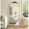 thumbnail image 5 of Antok Vintage 64" x 21" Full-Length Mirror with Carved Metal Frame, Baroque-Style Floor Mirror for Living Room, Bedroom, Entryway or Hallway, Luxury Gold, 5 of 9