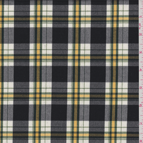 picture Yellow And Black Plaid Fabric black yellow plaid suiting fabric by the yard