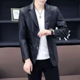 thumbnail image 3 of Chaqueta de traje marrón de gran tamaño para hombre, abrigo de talla grande, blazer para hombre, de un solo pecho, ropa clásica de diseñador de lujo, moda 2024, 3 of 5