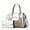 6868-1Gray, variant on Glossy Red Patent Leather Tote Bag with Matching Wallet, Crocodile Embossed Detail & Removable Crossbody Strap