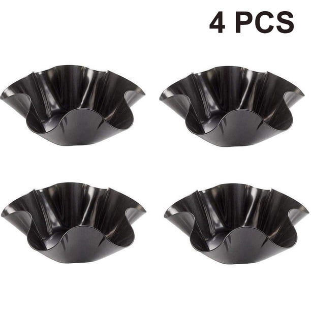 4 moldes para hornear ondulados, moldes para hornear inusuales, molde para pasteles con revestimiento antiadherente, bandeja para hornear con forma de flor de acero al carbono de 6 pulgadas Xemadio 2033927