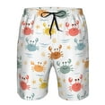 thumbnail image 3 of Balery Colorful Crabs Traje de Baño Estilo Hawaiano para Hombre, Shorts de Secado Rápido con Bolsillos-Medium, 3 of 6