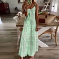thumbnail image 2 of Staron Womens Robes d'Été en Liquidation à Moins de 10 $ Mode Florale Bretelles Spaghetti Longue Fluide Col en V Robe de Soleil Printemps Décontractée Ample Plage Robe Maxi, 2 of 5
