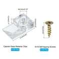 thumbnail image 2 of Unique Bargains Glass Retainer Clips, 20 Packs Cabinet Glass Clips Mirror Holder Clips for Fixing 4mm Glass Cabinet Doors, 2 of 6