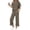 Khaki#13, variant on Textilo Womens 2 Piece Outfits Casual Spring Outfits Travel Vacation Short Sleeve T-Shirts Trendy Wide Leg Pants Set Red M