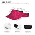 thumbnail image 3 of Daiia Rose Red Glitter Pattern Sport Sun Visor Hats Visor Cap Adjustable Empty Top Baseball Cap Cotton Ball Caps for Women and Men, 3 of 7