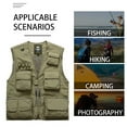 thumbnail image 2 of Men Vest Mesh Jackets with Pockets V-Neck Sleeveless Outdoor Work Fishing Photo Camping, 2 of 7