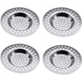 thumbnail image 1 of Colador De Fregadero 4 Piezas Filtro De Drenaje De Acero Inoxidable, Tapones De Drenaje De Colador 77 Mm Tapa De Tapón para Fregadero De Baño De Cocina, Bañera, Protector De Drenaje para Evitar, 1 of 5