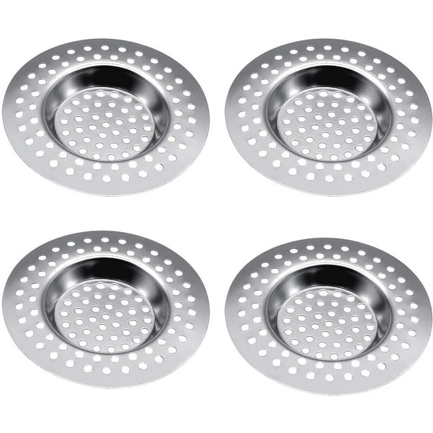 Colador De Fregadero 4 Piezas Filtro De Drenaje De Acero Inoxidable, Tapones De Drenaje De Colador 77 Mm Tapa De Tapón para Fregadero De Baño De Cocina, Bañera, Protector De Drenaje para Evitar