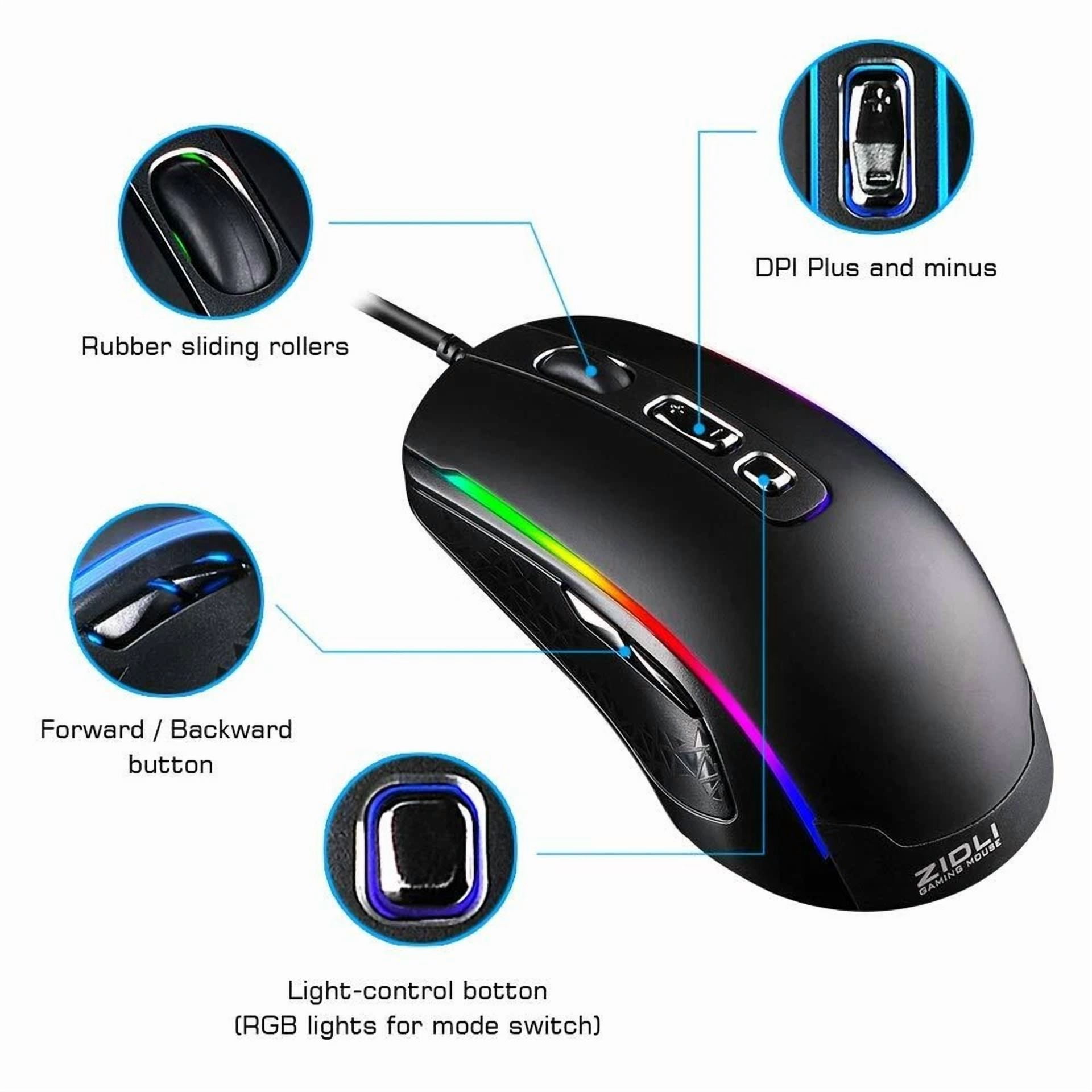 BUTTERFLY- Gaming Mouse Wired,Ergonomic Game Usb Computer Mice Rgb Gamer Desktop Laptop Pc