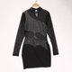thumbnail image 3 of Gibobby Vestido de fiesta para mujer Europa y los Estados Unidos Nuevo vestido de satén plisado con cuello en V y caliente(Negro,CH), 3 of 4