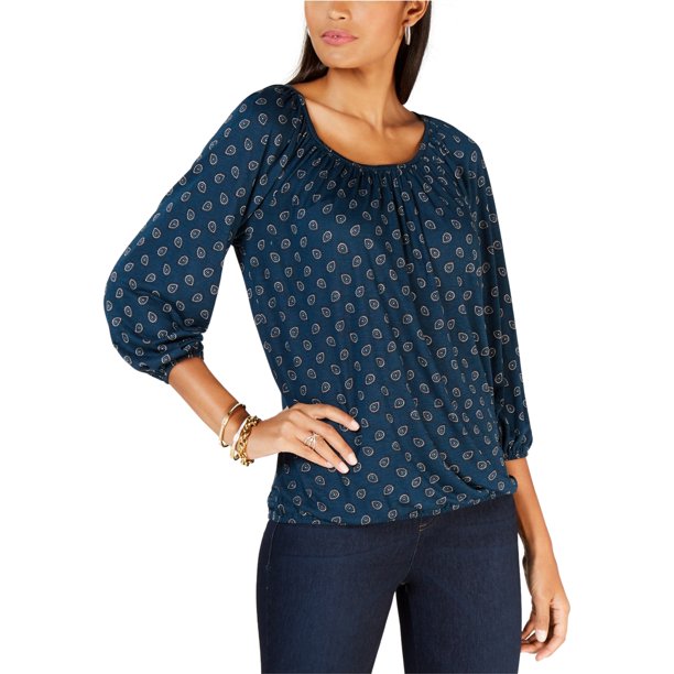 Blusa campesina Michael Kors de Manga 3/4 para mujer verde extragrande