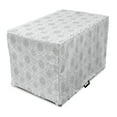 thumbnail image 1 of Grey Dog Crate Cover, Classic Victorian Floral Patterns Tulips Nostalgic Romantic Modern in Vintage Style Bohemian, Easy to Use Pet Kennel Cover Small Dogs Puppies Kittens, 7 Sizes, Grey, by Ambesonne, 1 of 6