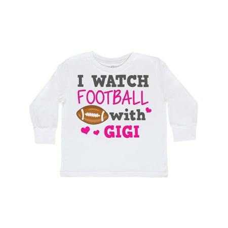 

Inktastic I Watch Football with My Gigi Gift Toddler Boy or Toddler Girl Long Sleeve T-Shirt