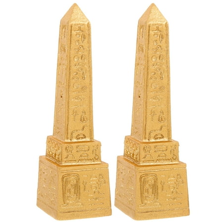 

Voiceine 2pcs Ancient Egypt Statue Egyptian Decor for Home Desktop Egyptian Tower for Ornament