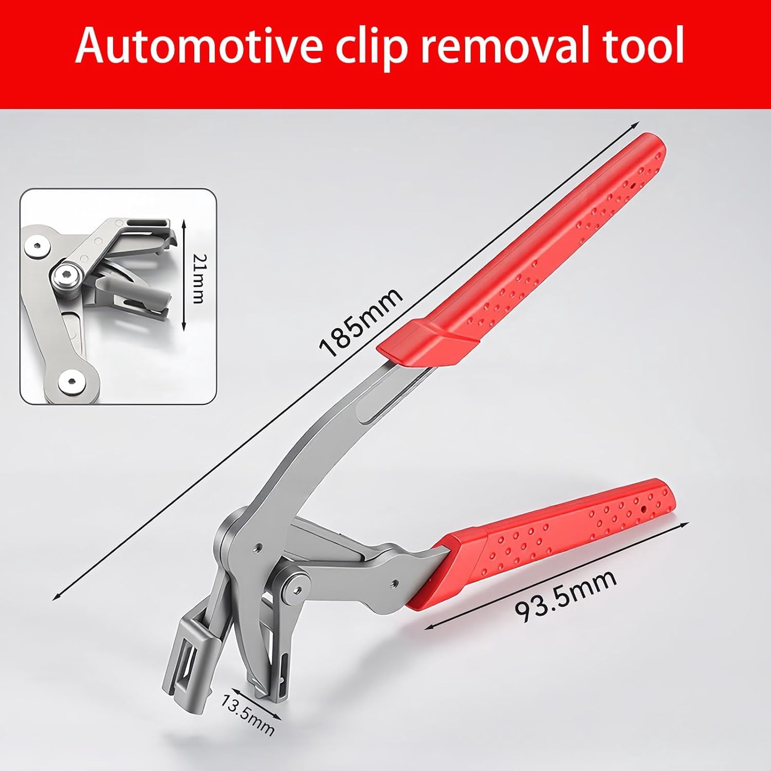 Car Clip Pliers & Trim Removal Tool, Spring-Loaded Fastener Rivet Remover for Auto Door Panels, Interior & Exterior Trim, Mechanic, Damage-Free Disassembly