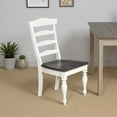 thumbnail image 6 of Orso Dining Chair, Ladderback Design, White and Dark Brown Mindi Wood, 6 of 6