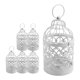 thumbnail image 3 of 6 Candle Tea Light Holders Metal Hanging Hollow Bird Cage Lantern, 3 of 5
