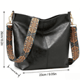 thumbnail image 2 of WANDF Hobo Bag for Women,Chic PU Leather Shoulder Bags with Wide Strap,Retro Commuter Bag with Coin Purse for Ladies,Crossbody Tote Bag Handbag for Work, Shopping,Travel(Black), 2 of 7