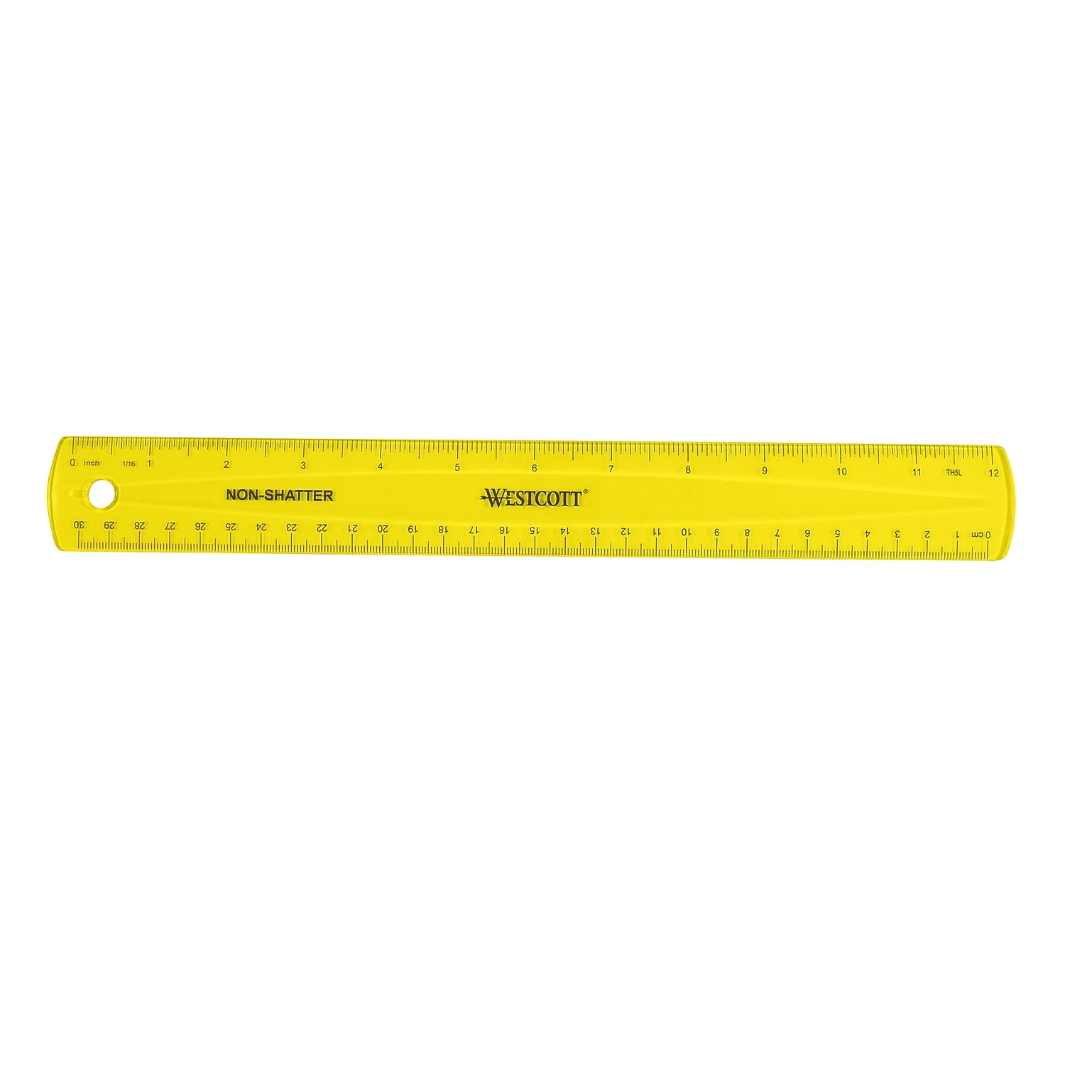 Westcott 12" Plastic Standard Ruler Assorted 12/Box (17721)