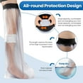 thumbnail image 3 of Leg Cast Cover - Waterproof Cast Bag Bandage Protector for Shower, Broken Foot, Ankle, Knee, Toe - Watertight Adult Plastic Protection Dry Bag - Half Leg Water Tight, Resistant, Submersib, 3 of 11