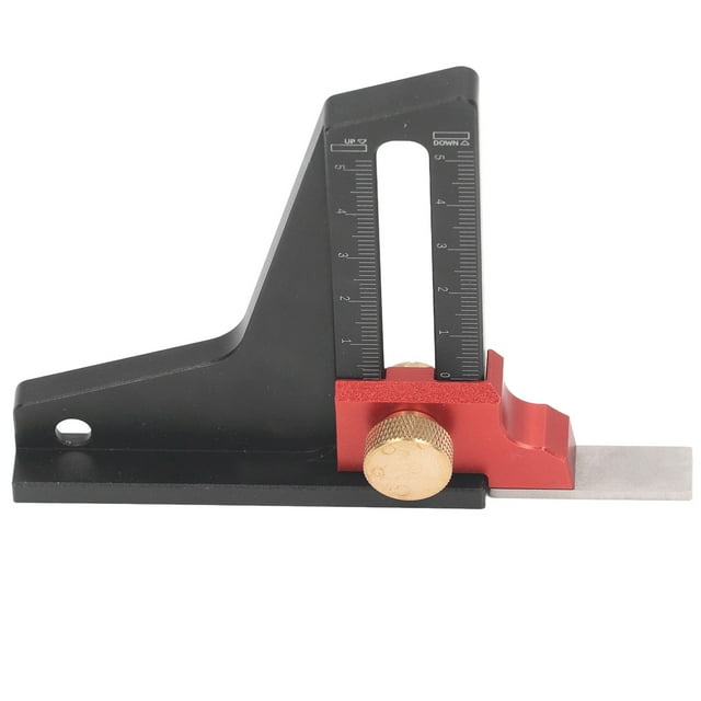 Depth Measurement Tool, Wide Application Hollow Design Depth Gauge Multifunctional Aluminum Alloy Wear Resistant for Saw Blade