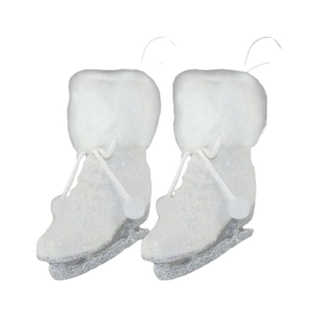 Davies Products - Decoración Navideña Diseño Patín de Hielo (Blanco)