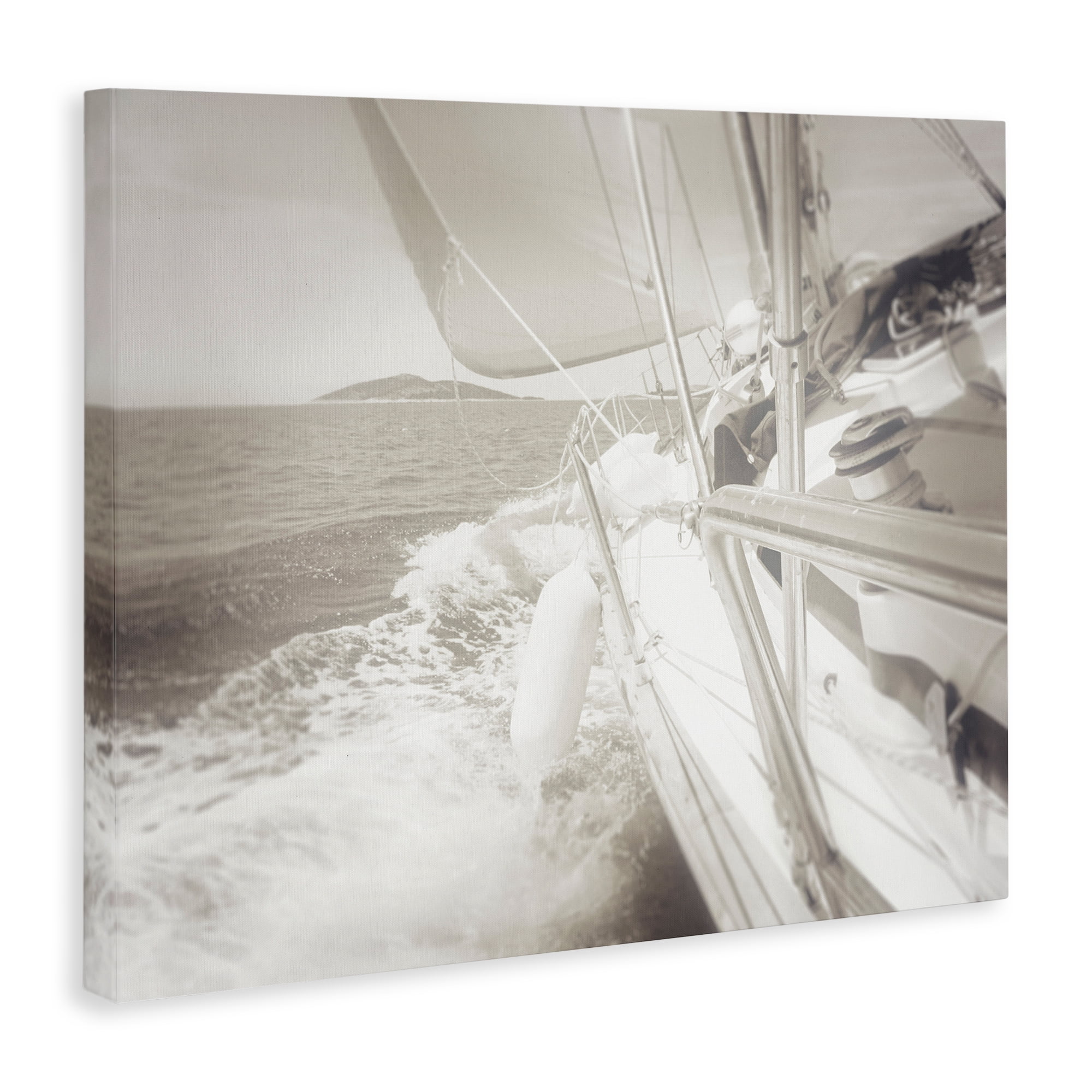 Stupell Industries Splashing Boat Bow Transportation Photography Wrapped Canvas Art Print Wall Art, 48 x 36