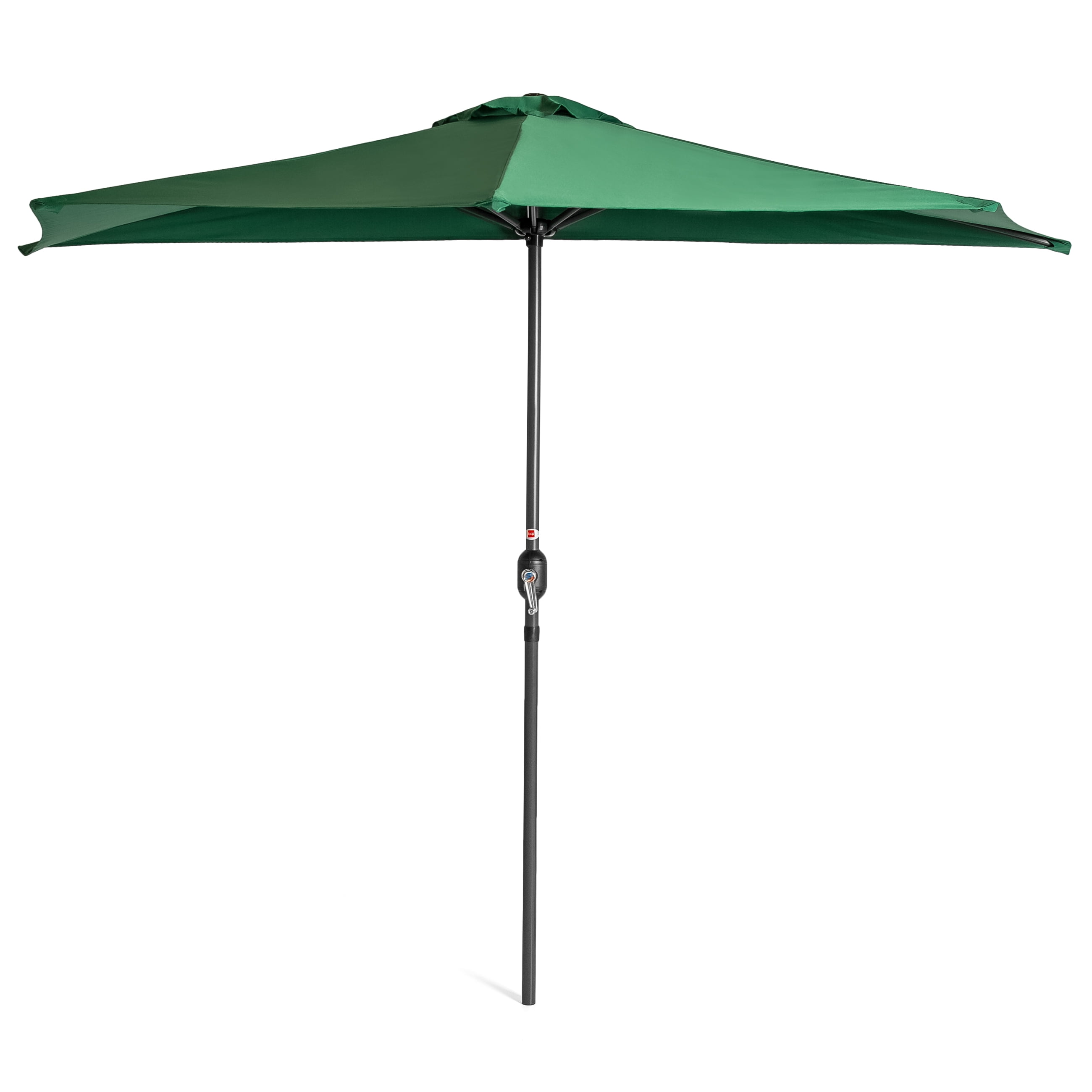 Best Choice Products 9ft Steel Half Patio Umbrella w/ Crank Mechanism