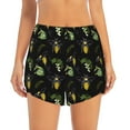 thumbnail image 2 of Xecao's Bee Floral for a double-layer running short for women, perfect for gym, tennis, and more, featuring a convenient pocket., 2 of 9