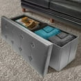thumbnail image 4 of Sorbus Faux Leather Folding Storage Ottoman Chest, 4 of 5