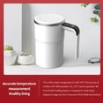 thumbnail image 3 of Automatic Coffee Cup Stainless Steel Self Stirring Mug with Lid Auto Stir Heating LED Temperature Display-white, 3 of 27