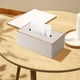 thumbnail image 3 of ZAGRENAO Funda para caja de pañuelos de piel sintética, soporte rectangular para caja de pañuelos Kleenex, servilleta, soporte rectangular para pañuelos para baño, oficina, 24.99 x 13.28 x MX925-0138, 3 of 6