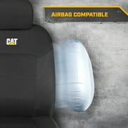 CAT MeshFlex Front Car Seat Covers for Truck SUV Van, Set of 2 Airbag Compatible, Durable Mesh Universal Auto Protectors, Black