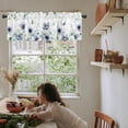 thumbnail image 4 of Eucalyptus Kitchen Curtains Valances Bathroom Valances for Windows Watercolor Plant Leaves Sage Green Window Treatment Short Topper Valances Rod Pocket Window Valance for Bedroom, 54"x18", 4 of 5