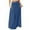 Blue, variant on WTOBBY Women's Solid Color Flowy Maxi Skirt Bohemian Style Casual Summer Beach Long Skirt Elastic Waist Lightweight Tiered Pleated Skirt with Drawstring Waist,Gray 2XL