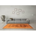 thumbnail image 3 of Ahgly Company Indoor Round Oriental Orange Industrial Area Rugs, 4' Round, 3 of 4