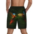 thumbnail image 4 of Gaeub Hybrid Parrot in the Forest Mens Swim Trunks Stretch Beach Shorts Quick Dry for Men Swim Shorts Swimwear with Pockets- X-Large, 4 of 9