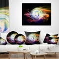 thumbnail image 3 of Designart Bright Wave Particle in Air on Black - Abstract Throw Pillow - 18x18, 3 of 4