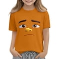 thumbnail image 7 of Piuwrlz Orange Short Shirts Sleeve Toddler Boys Graphic T-Shirts Pullover T Shirts Orange Size 3 Years, 7 of 7