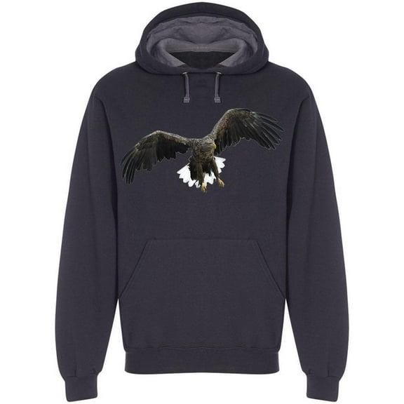 White Tailed Eagle Flying Hoodie Men -Image by Shutterstock, Male 3X-Large