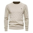 thumbnail image 2 of AherBiu Chandails pour Hommes Col Rond Manches Longues Tricot Automne Décontracté Thermique en Coton, 2 of 5