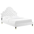 thumbnail image 2 of Modway Gwyneth Tufted Performance Velvet Full Platform Bed - White, 2 of 10
