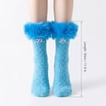 thumbnail image 4 of Fabrcox Cute Cartoon Monster Thickened Slipper Socks, Funny Fluffy Warm Winter Indoor Floor Socks for Lounging & Sleep (Khaki), 4 of 6