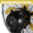 thumbnail image 5 of 20-Inch High Velocity Pedestal Oscillating Fan, 5000 CFM with 1/5HP Motor, 9ft Power Cord, Oscillation Feature, Metal Body with Wheels for Garage, Commercial & Industrial Use - UL Safety Listed, 5 of 9